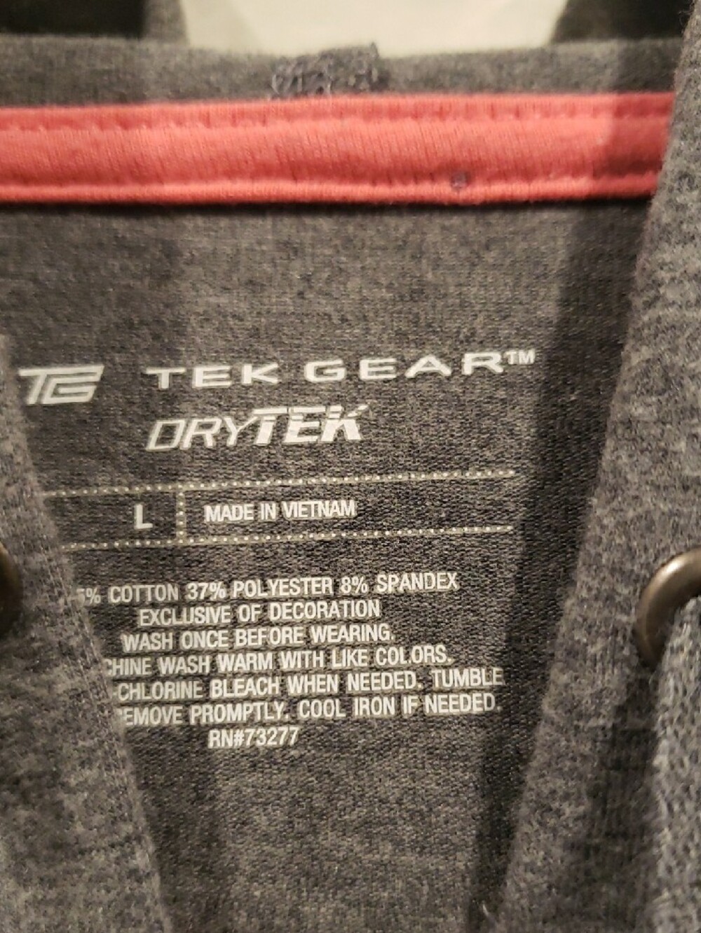 tek gear Women's Charcoal Gray Full-Zip Hoodie - Picture 2 of 3